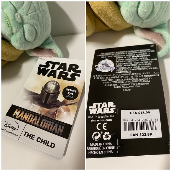 Star Wars The Mandalorian Plush Toy The Child Baby Yoda Grogu Stuffed Animal Set - Picture 12 of 13